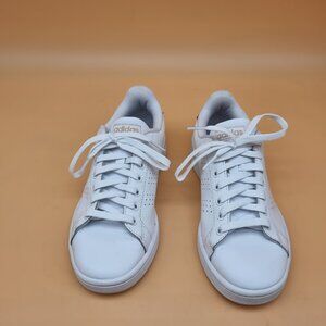 adidas Advantage Copper Metallic White leather low top sneakers F36223 Size 6